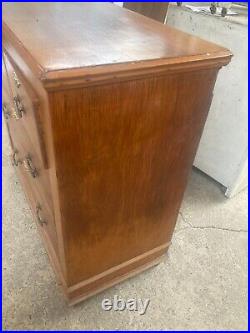 Vintage Antique Brown Wooden Chest of 4 Drawers