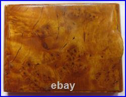 Vintage Antique Burl Wood handmade Case Box