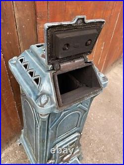 Vintage Antique CALORIA stove wood Log Burner Fire Enamel Multifuel