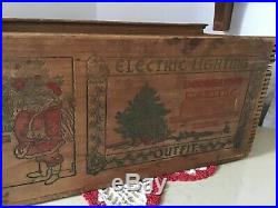 Vintage/ Antique Christmas General Electric Edison Wood Miniature Light Box