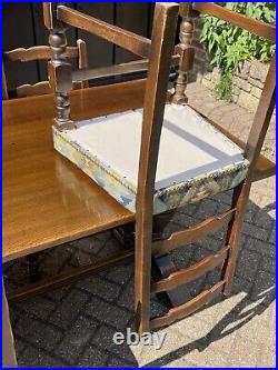 Vintage Antique Dining Table and 4 Chairs