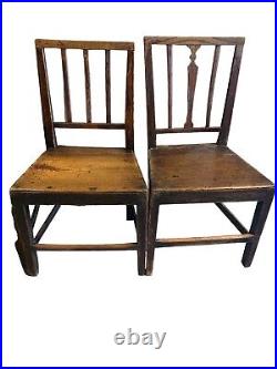 Vintage/Antique Distressed Oak Country House Dining Chair