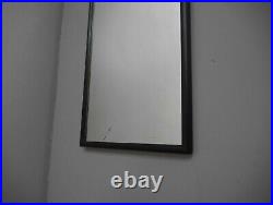 Vintage Antique Ebonised Tailors Outfitters Mirror Industrial Wall Shop