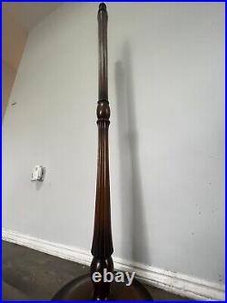 Vintage / Antique Fumed Dark Oak Twist Floor Mounted Standard Lamp Dark Wood