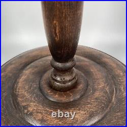 Vintage / Antique Fumed Oak Barley Twist Floor Mounted Standard Lamp Dark Wood