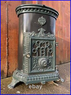 Vintage Antique GAS GODIN french stove wood Log Burner Style Fire Enamel