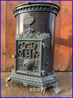 Vintage Antique GAS GODIN french stove wood Log Burner Style Fire Enamel