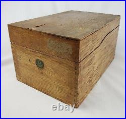 Vintage Antique Globe Wernicke Wood File Card Box Recipe Index with Old Recipes