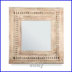 Vintage Antique Gold Gesso Wood Ornate Rectangl Mirror Wall Decor Free Shipping