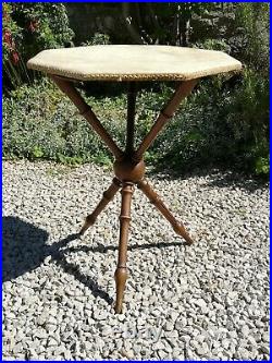 Vintage Antique Gypsy Table Boho Bobbin Style Arts and Crafts Side Table