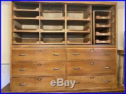 Vintage Antique Large Haberdashery Cupboard Shop Fitting Display Cabinet