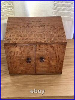 Vintage Antique Mah Jong Complete Set Bamboo Bone 1920-30s Wood Cabinet Case Box