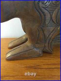 Vintage Antique Oriental Malaysian Hand Carved Wooden Mythical Sculpture