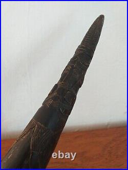 Vintage Antique Oriental Malaysian Hand Carved Wooden Mythical Sculpture
