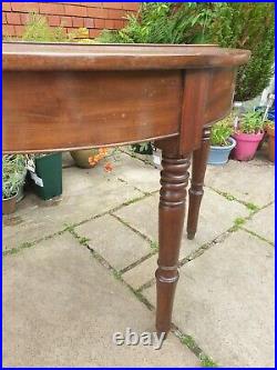 Vintage Antique Solid Wood Half Moon Hall Console Table great upcycle project