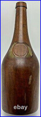 Vintage Antique Solid Wood Wine Bottle Salesman Sample Mold