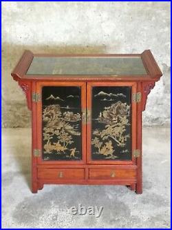 Vintage Antique Style Chinese Oriental Drinks Cocktail Cabinet Sideboard