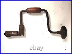 Vintage Antique Wood Handled Hand Drill Tool Barn Find Primitives (#3)