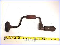 Vintage Antique Wood Handled Hand Drill Tool Barn Find Primitives (#3)