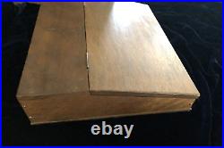 Vintage Antique Wood Slant Top Lap Writing Desk