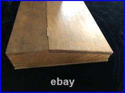 Vintage Antique Wood Slant Top Lap Writing Desk