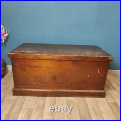 Vintage Antique Wooden Blanket Box Coffee Table Storage
