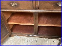 Vintage Antique Wooden Sideboard Cupboard with Shelves & Drawers Kitchen Unit