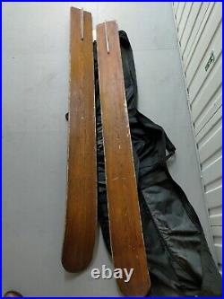 Vintage Antique Wooden Skis 170cm