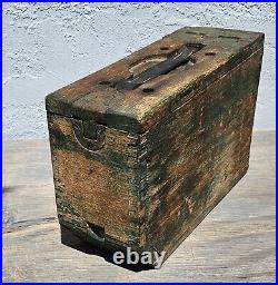 Vintage Antique Ww1 Era Us Military Wood Ammo Box