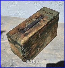 Vintage Antique Ww1 Era Us Military Wood Ammo Box