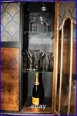 Vintage Art Deco Style Cabinet & Cocktail Bar