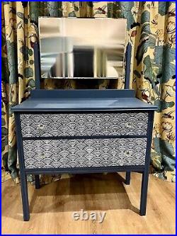 Vintage Art deco painted dressing table with drawers