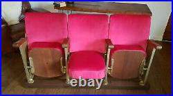 Vintage Art decor 1930s cinema seats, restored