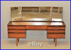 Vintage Avalon Dressing Table With MirrorsTeak Veneer Danish Style Free Delivery