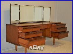 Vintage Avalon Dressing Table With MirrorsTeak Veneer Danish Style Free Delivery