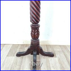 Vintage Barley Twist Rope Effect Tall Solid Wood Plant Stand Jardiniere 110 cm