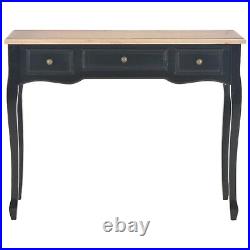 Vintage Black Console Table Hall Rustic Sideboard Antique Wood Vanity Unit NEW