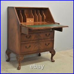 Vintage Bureau Desk with Drawers Flame Mahogany finish delivery available