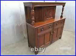 Vintage Country Cottage Old Charm Style Oak Side Board Cabinet