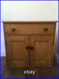 Vintage Cupboard Pine Sideboard With Drawer Rustic Pretty Antique