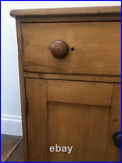 Vintage Cupboard Pine Sideboard With Drawer Rustic Pretty Antique