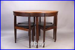 Vintage Danish 4-chair dining set'Roundette' Hans Olsen for Frem Røjle (Rojle)