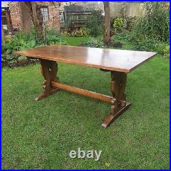 Vintage Dark Oak Refectory Table. A very heavy and solid tabe. Antique