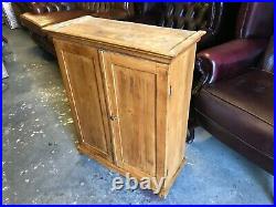 Vintage Early 20th. Century Rustic Pine Two Door Cupboard Free UK Delivery