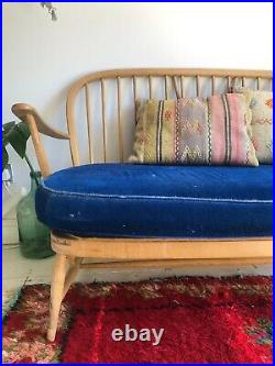 Vintage Ercol Sofa Two Seater Windsor Blond Settee Midcentury MCM