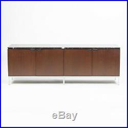 Vintage Florence Knoll International Wood and Marble Credenza Cabinet Sideboard