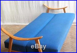 Vintage French Mid Century Sofa Bed Couch