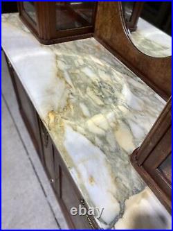 Vintage French Ormolu Marble Top Dresser Washstand Potential Sink Vanity Unit