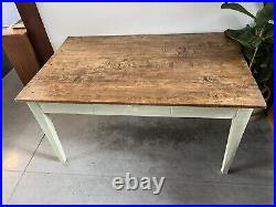 Vintage French Pine Farmhouse Refectory Dining Table