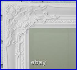 Vintage Full Length Antique White Ornate Leaner Wall Hanging Mirror 150cm x 61cm